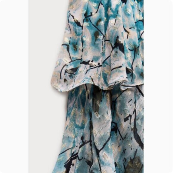 ZARA Artistic Tiered Ruffle Dress Sizes S, L NEW WITH TAG! - Picture 7 of 9